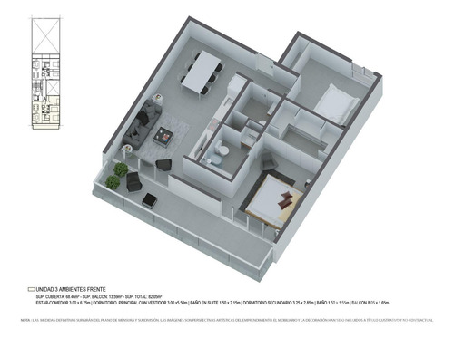 Venta De Departamento 3 Ambientes Con Balcón Corrido En Sarandí