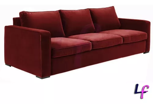 Sillon Sofa 3 Cuerpos Design Pana Antimanchas Placa + Guata