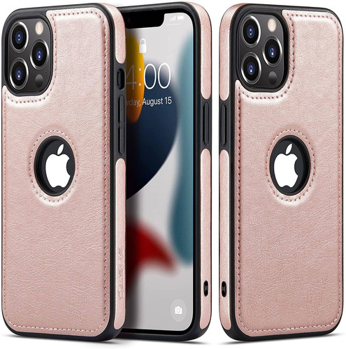 Funda De Cuero P/iPhone 13 Pro Max 6.7 Pulgadas - Rose Gold