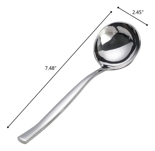 Xowine Cucharones De Sopa De Salsa Pequeña De Acero Inoxidab