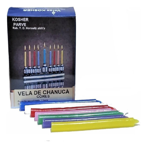 Velas Para Menorá Chanuká Candelabro Com 44 Unid