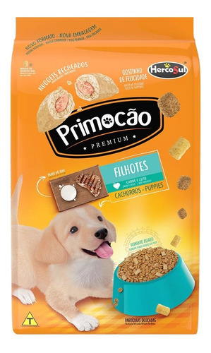 Alimento Primoção Premium Junior Para Perro Cachorro De Raza Mediana Y Grande Sabor Carne Y Leche En Bolsa De 20kg