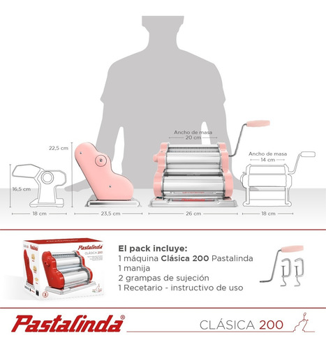 Pastalinda Máquina Clásica 200 Rosa