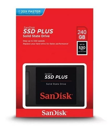 Hd Ssd Sandisk Plus® 240gb 530mb/s (20x Mais Rápido) Sata 3