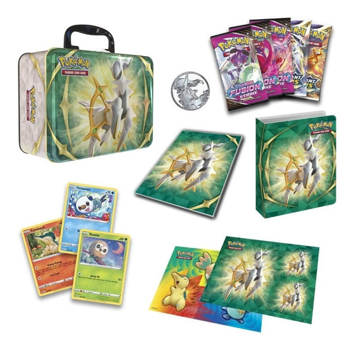 Pokemon Tcg Arceus Lonchera Con Cartas Y Sticker