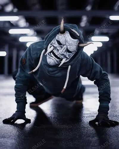 Máscara Japonesa Hannya Devil Ghost Tusk Masks Cosplay Ghost