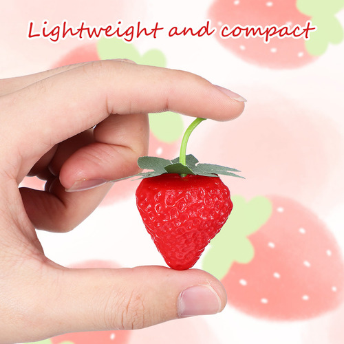 50 Unidades De Fresas Artificiales, Fresas Falsas