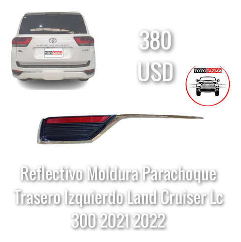 Moldura Parachoque Trasero Izquierd Land Cruiser Lc 300 2021