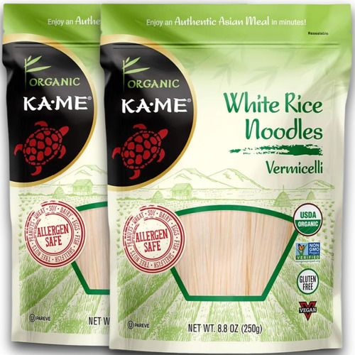 Ka-me Fideos De Arroz Organicos, Fideos De Calidad Premium,