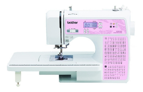 Imagem 1 de 3 de Máquina de costura reta Brother SQ9100 portátil branca e rosa 110V/220V
