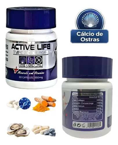 Active Life Colágeno Tipo 2 Original Sem Sabor