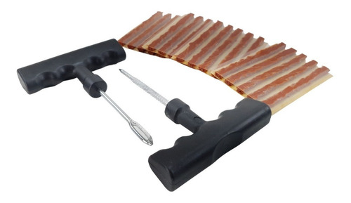 Kit Ferramenta Remendo Pneu Carro Sem Câmara + 20 Macarrão