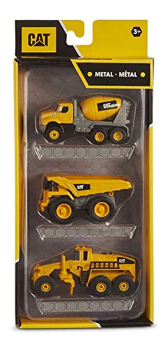 Metal 3 Pack - Mezcladora De Concreto, Camión De Carga Y Camión Grader