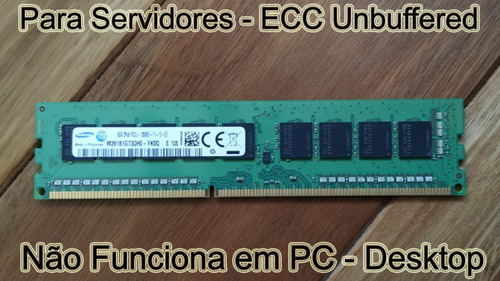 Imagem 1 de 1 de Memória 8gb Ddr3 Pc3l-12800e Udimm P/ Server Dell Hp Ibm