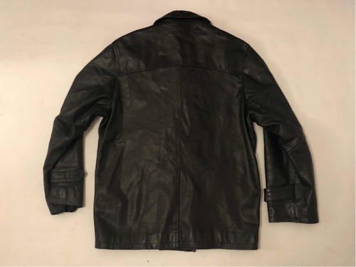 Campera Saco Chaqueta Cuero Motor Oil Talle L Negro