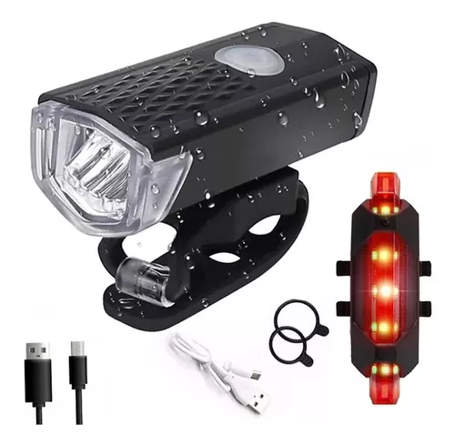 Luz Bicicleta Trasera 26 Led Carga Usb 6 Funciones.