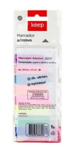 Marcador De Páginas 4 Flag + 4 Seta 12x44mm 4 Cores 80fls