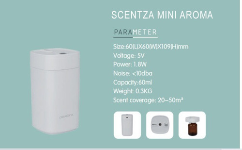 Scentza Miniaroma Ultrasonico 10 A 20m2 Espacios Pequeños