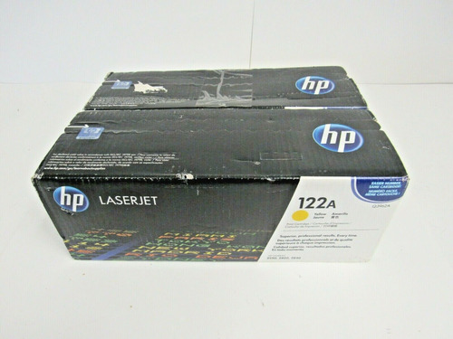 Hp Lot Of 2 Q3962a 122a Yellow Toner Cartridge For Laser Ttc