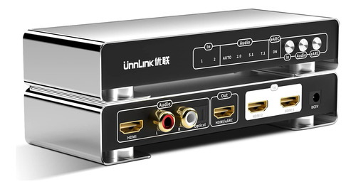 Extractor De Audio Hdmi Ünnlink Earc 4k 60 Hz, Salida Hdmi 2