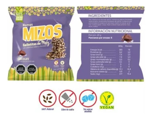 Mix Galletas 5 Paquetes Mizos Colación Vegan Gluten Free