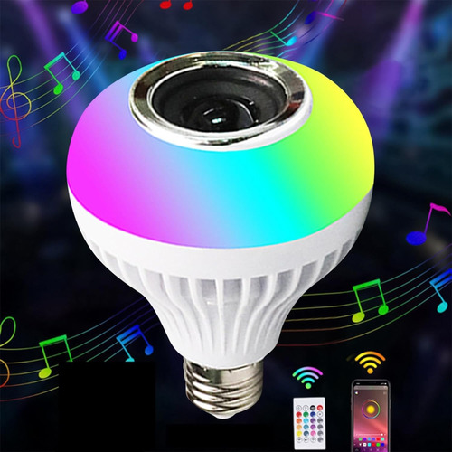 Luz Inteligente Para Hogar Bombilla Led Altavoz Bluetooth 2