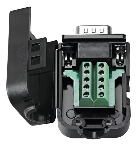 Cgq Adaptador Macho Db9 Rs232 Serial Para Terminal Conector 1 Piezas