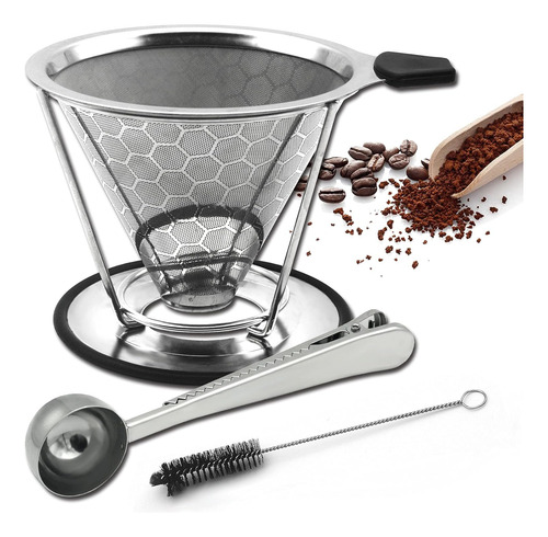 Reutilizable Pover Over Coffee Filter Single Serve Manu...