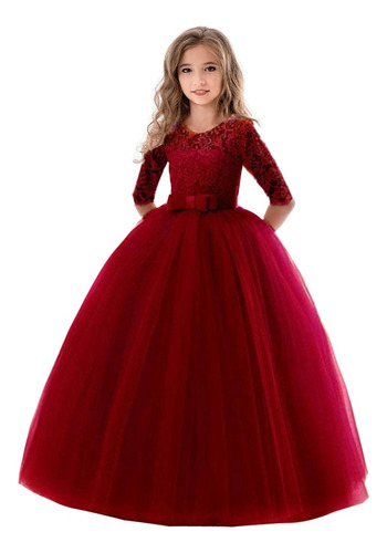 Vestido De Princesa Elegante Niña Para Cumpleaños Boda