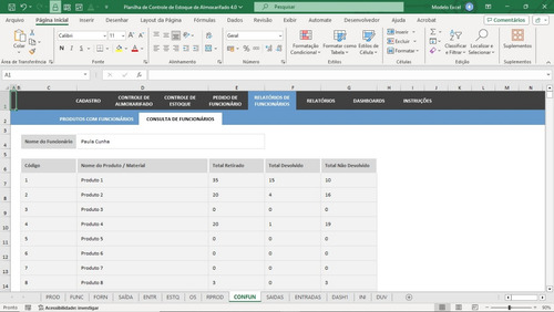 Planilha De Controle De Estoque De Almoxarifado 4.0