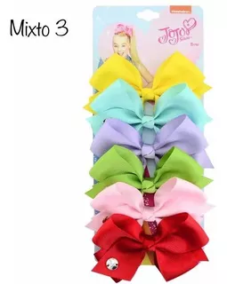 6 Moños Broche Clip Cuca Pinzas Para Niña Jojo Siwa