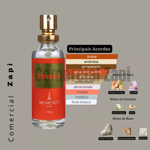 Moments Paris Inspiração Baraccat Arabe 15ml de bolso EDP 15ml