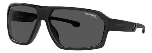 Oculos De Sol Carrera Carduc 020/s 807lr 66- Edição Ducati Armação Preto Brilho Haste Preto Brilho Lente Preta Desenho Retangular
