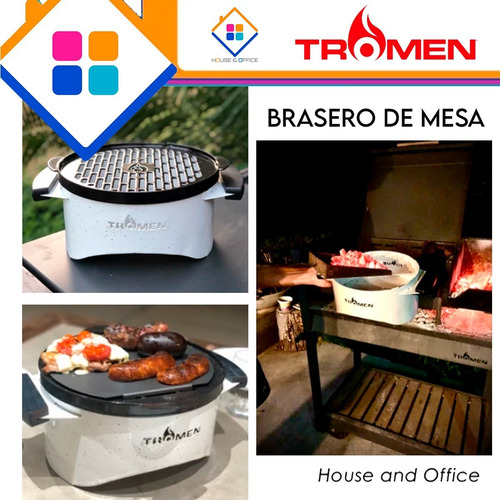 Brasero De Mesa Tromen Enlozado Diametro 29 Cm