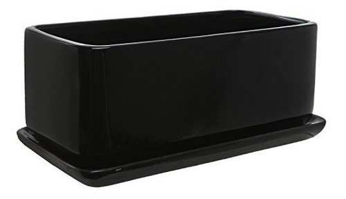 Maceta Moderna Rectangular Minimalista De Cerámica De 10 Pu