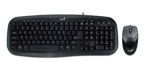 Kit de teclado y mouse Genius KM-200 Español de color negro