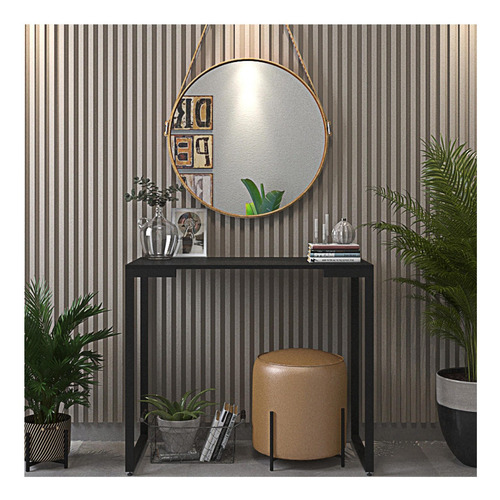 Imagen 2 de 4 de Arrimo Metal Delfos Negro Rodler