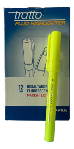 Resaltador Fluo Highlighter Tratto  Amarillo - X 48 Unidades