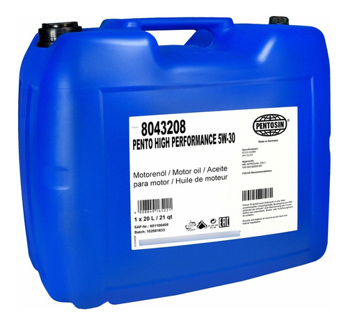 Aceite Motor 20 L 5w30 High Performance S350 06 V6 3.7l