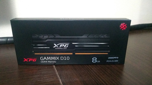 Memória Ddr4 Xpg Gammix D10 - 1x8gb, 2666mhz, Cl16, Black