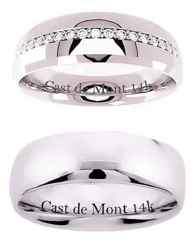 Argollas de matrimonio oro blanco 14k hotsell