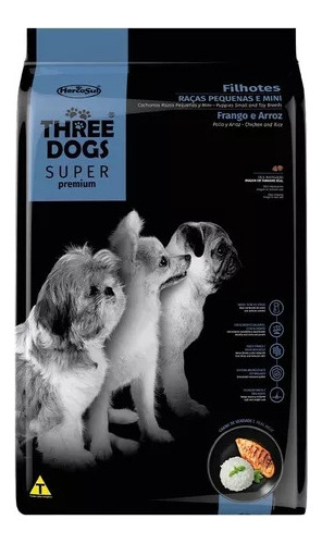 Three Dogs Sp Filhotes Raz. Peq. 1kg