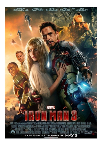 Poster Iron Man Marvel Avengers  Pelicula 50x70