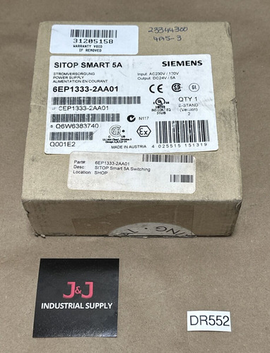 New Open Box- Siemens Sitop Smart 5a Power Supply Un Jjg