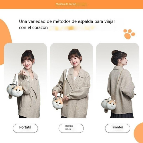 Bolsa De Ombro Floral Tricolor Falsa Para Gato, Sacola,