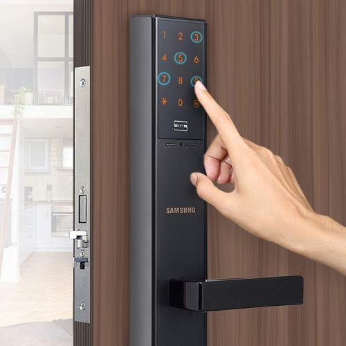 Imagen 2 de 9 de Cerradura Clave Numerica Y Tarjeta Samsung Shp-dh537
