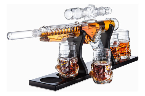 Blaster Force Gun Juego De Vasos De Decantador De Whisky Y V