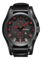 Comprar Reloj de pulsera Curren 8225 con correa de piel negra