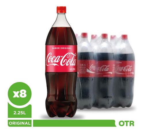 Imagen 1 de 5 de Gaseosa Coca Cola 2.25l Pack X 8u - On The Rocks
