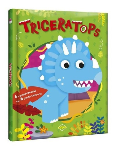 Libro Triceratops Rompecabezas De Cartón
